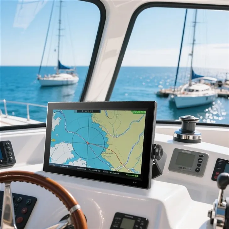 Exibição do monitor marítimo